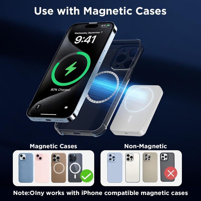 ⚡Crazy-Sale⚡Limited-Time Offer⚡5000mAh Magnetic Power Bank for iPhone 12–17 Series-YTY5