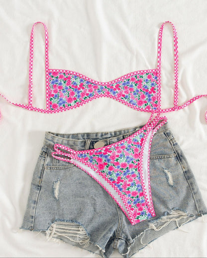 ⏰100K+ SOLD! 💥Two-Piece Set Women's Floral Print Bikini Set-#YEP8