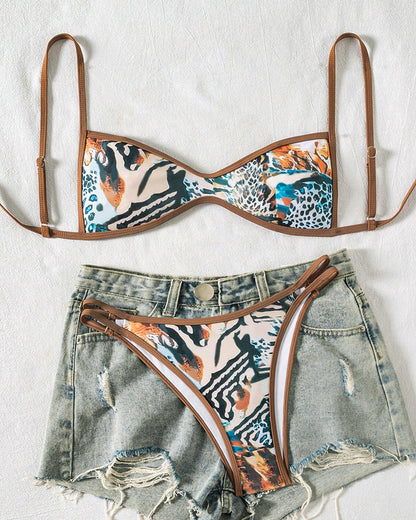 ⏰100K+ SOLD! 💥Two-Piece Set Women's Floral Print Bikini Set-#YEP8