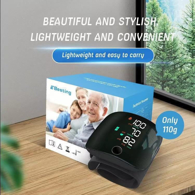 SimpleSigil™Rechargeable Wrist Blood Pressure with LED Touch Screen-W18