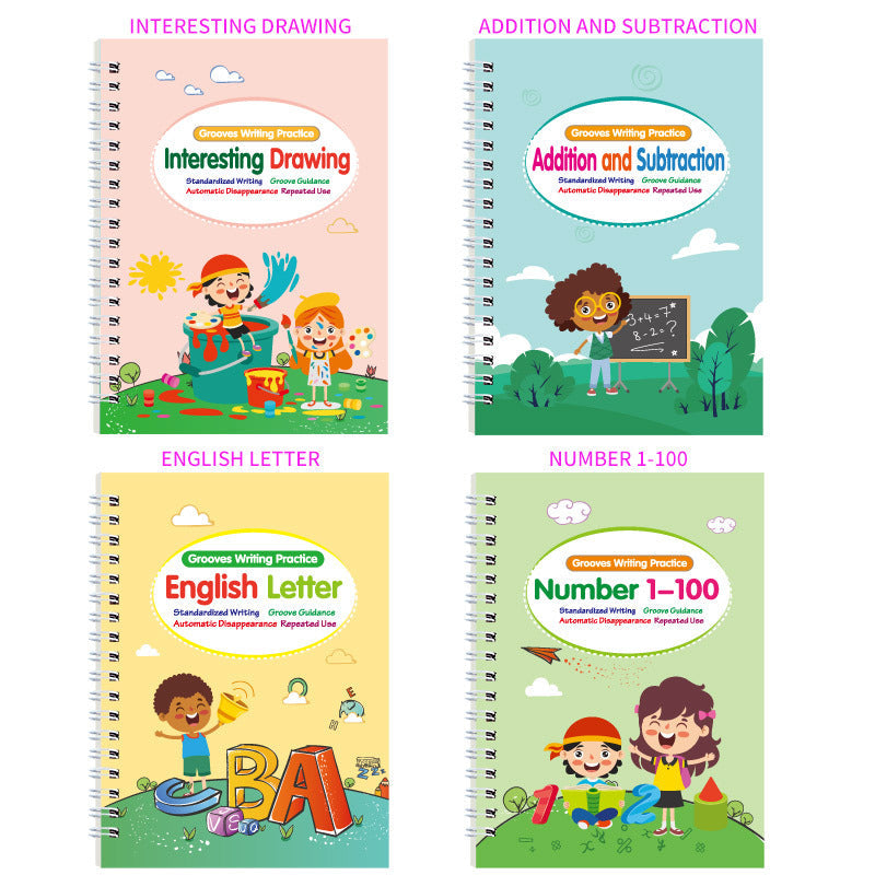 NileSands Reusable Grooved Handwriting Workbook for Kids-ZDQ8
