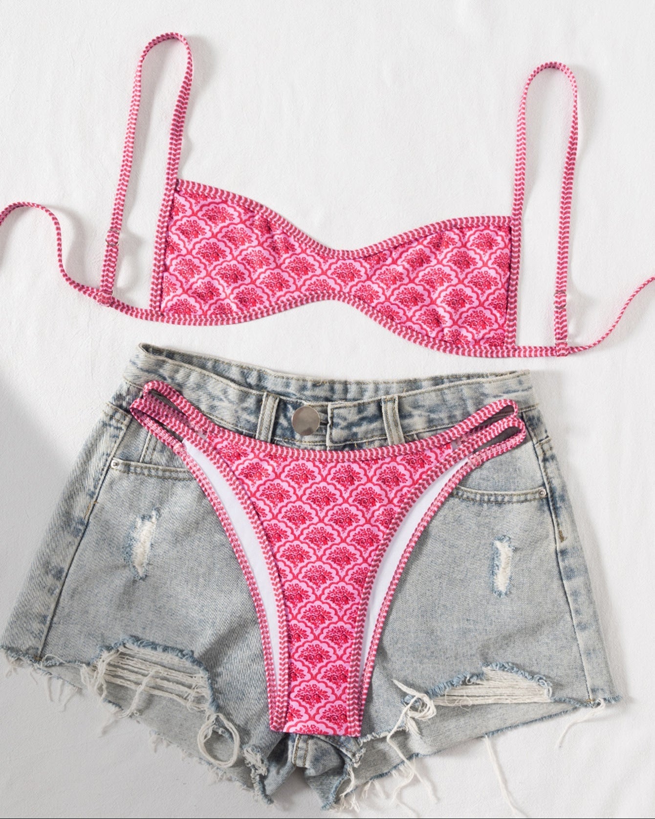 ⏰100K+ SOLD! 💥Two-Piece Set Women's Floral Print Bikini Set-#YEP8