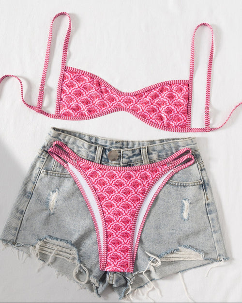 ⏰100K+ SOLD! 💥Two-Piece Set Women's Floral Print Bikini Set-#YEP8