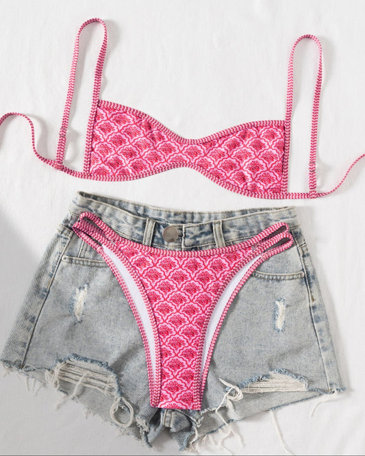 ⏰100K+ SOLD! 💥Two-Piece Set Women's Floral Print Bikini Set-#YEP8