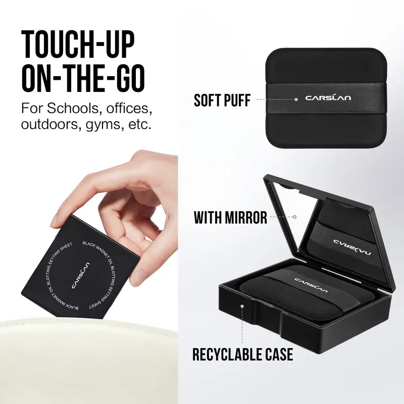 🏆Flash Sale⚡ 50K+ SOLD!💥CARSLAN Black Magnet Oil Blotting Setting Sheet 🏆-A11