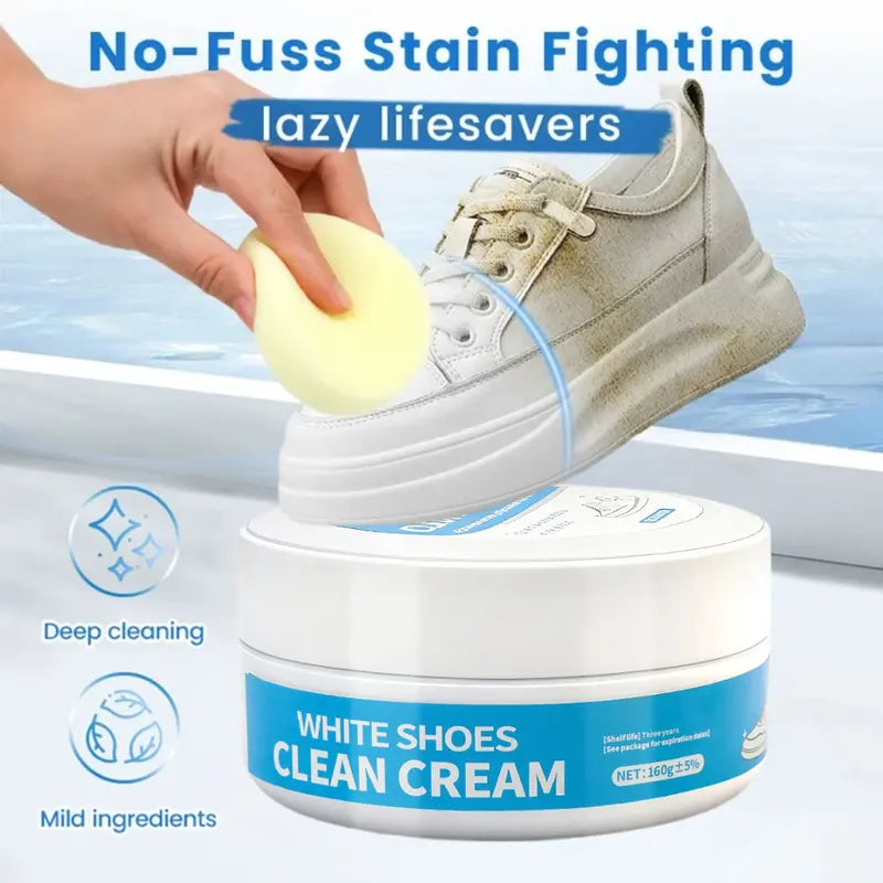 ⚡Flash-Sale⚡100k-sold💧Multipurpose No-Wash White Shoe Cleaner  Gentle Non- Irritating Eco-Friendly-LLB6