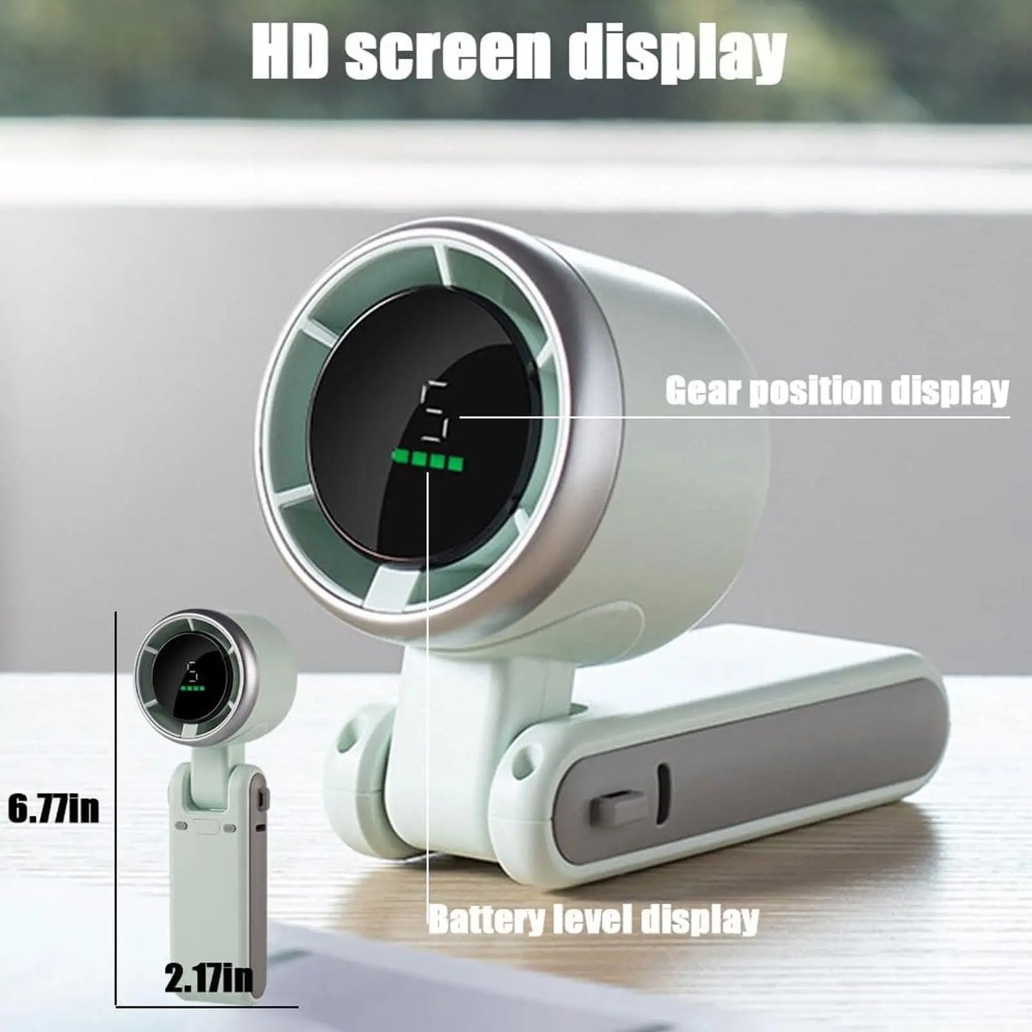 ⚡Crazy-Sale⚡60k-Sold⚡ Portable Turbo Handheld Fan: 12H Long-Life Battery for Travel & Beach-886