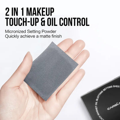🏆Flash Sale⚡ 50K+ SOLD!💥CARSLAN Black Magnet Oil Blotting Setting Sheet 🏆-A11