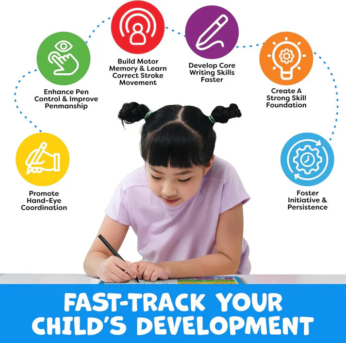 NileSands Reusable Grooved Handwriting Workbook for Kids-ZDQ8