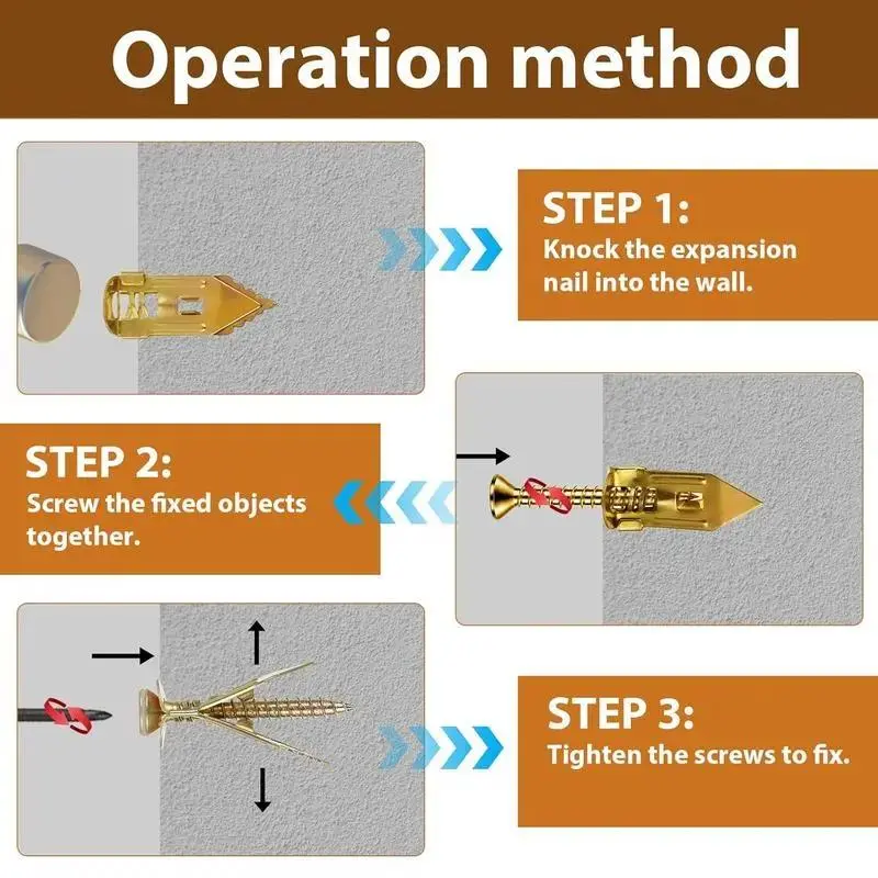 🏆Flash Sale⚡ 50K+ SOLD! 🏆Self-Drilling Drywall Anchors Kit No Drill Needed Easy Hang for Home-#YUN7