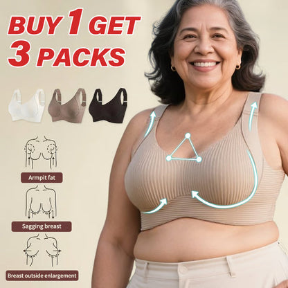⚡Flash-Sale⚡100k-sold⚡【⏰BUY 2 GET 1 FREE🔥】Versatile Comfy Lift & Flex Wireless Bra-HZ