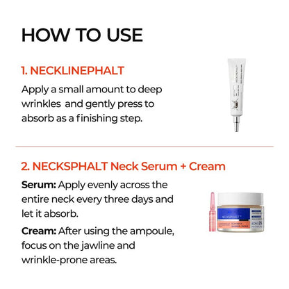 ⚡Crazy-Sale⚡60k-Sold⚡Perfect Neck Wrinkle Care Set Neck Firming Skin Care Set Neck cream Korean Cosmetics-A01