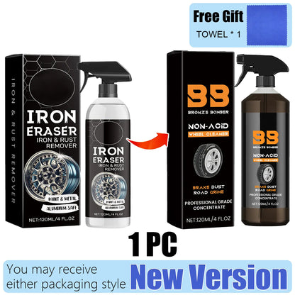 ⚡Crazy-Sale⚡Limited-Time Offer⚡Automotive Rust Remover Spray - Fast-Acting Iron & Rust Cleaner for Wheels, Rims, Metal Surfaces - 886
