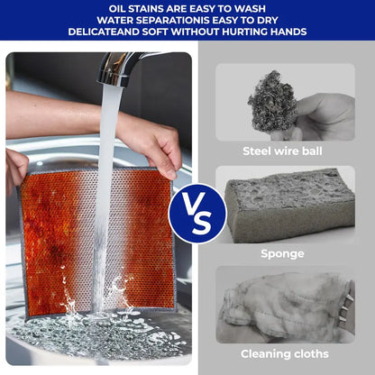 ⚡Crazy-Sale⚡69k-Sold⚡20 Counts Non Scratch Wire Dishcloth Multipurpose Wire Dishwashing Rag Metal Scrubbers for for Wet and Dry Cleaning-A11