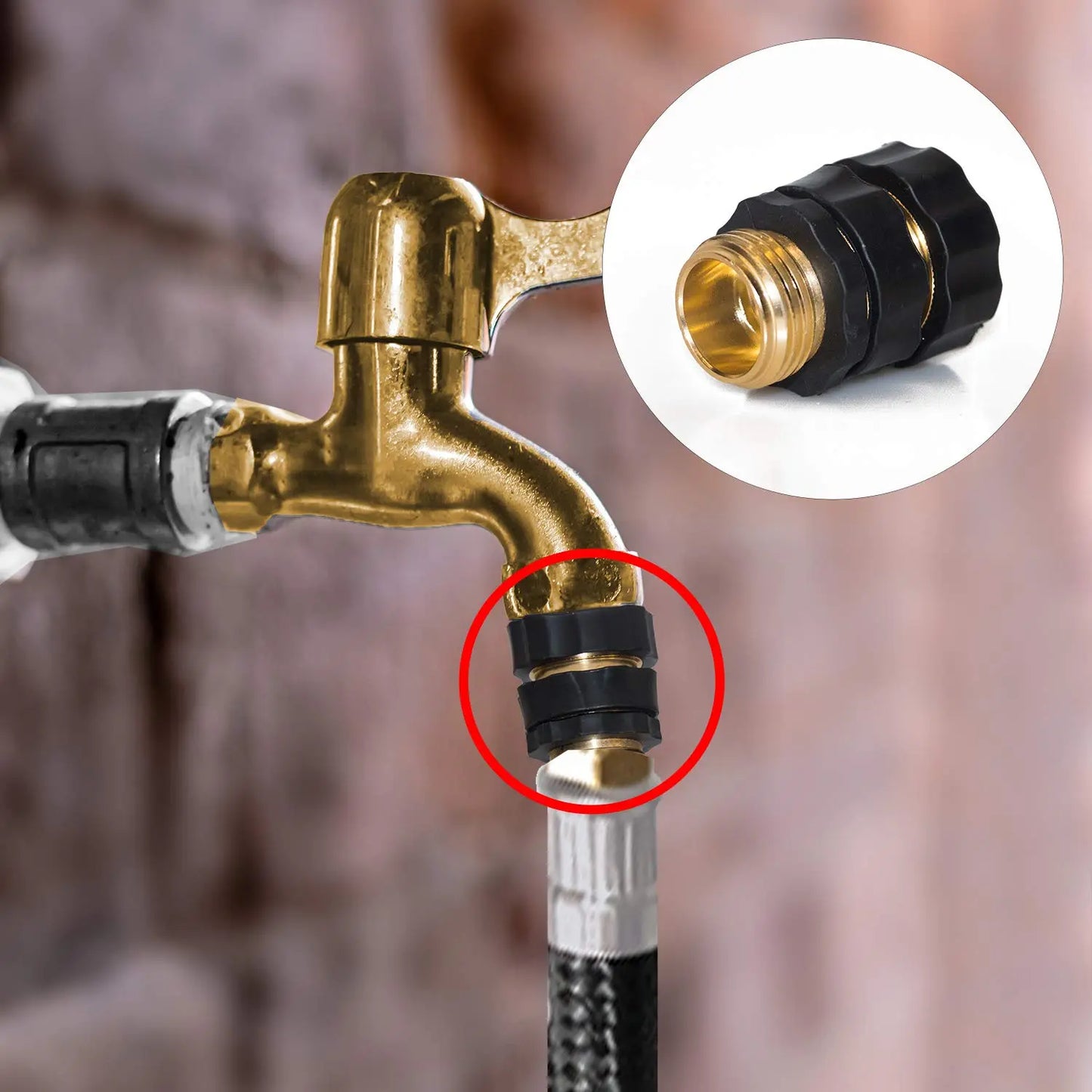 🏆Flash Sale⚡ 340K+ SOLD! 🏆Hourleey Garden Hose Quick Connector, 3/4 Inch Male and Female Garden Hose Fitting Quick Connector-HZ