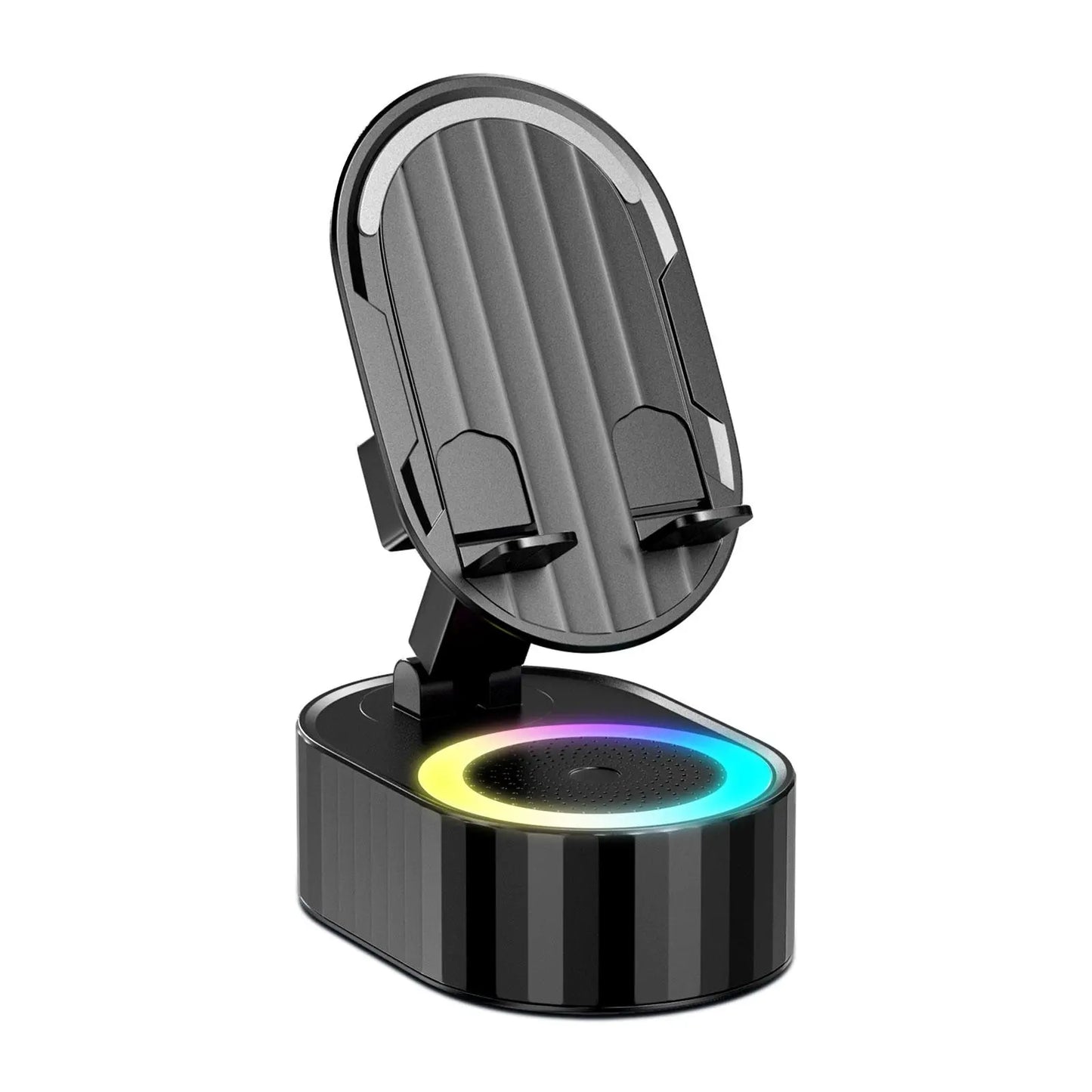 🏆Wireless Induction Audio Bluetooth Speaker 5in1 Cellphone Holder USB Emergency Rechargeable (5000mAh)  🏆-A11