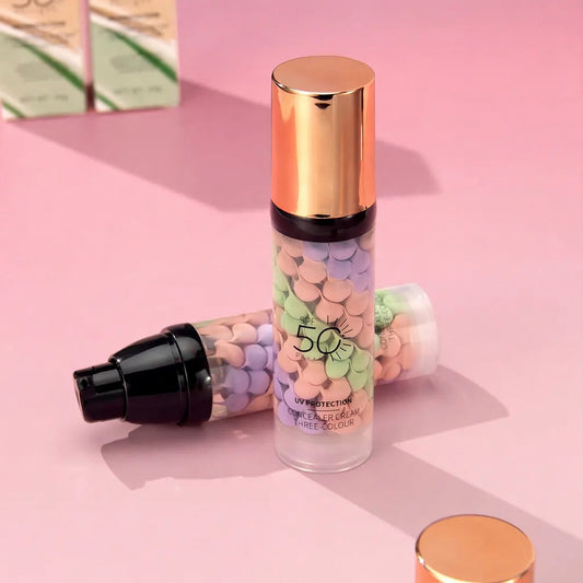 3-in-1 Color-Correcting Primer SPF 50,   Brightening Oil-Control Moisturizer and Long-   Lasting Makeup Base for Flawless Skin Tone,   Moisturizing #GLOBAL PICKS-A11