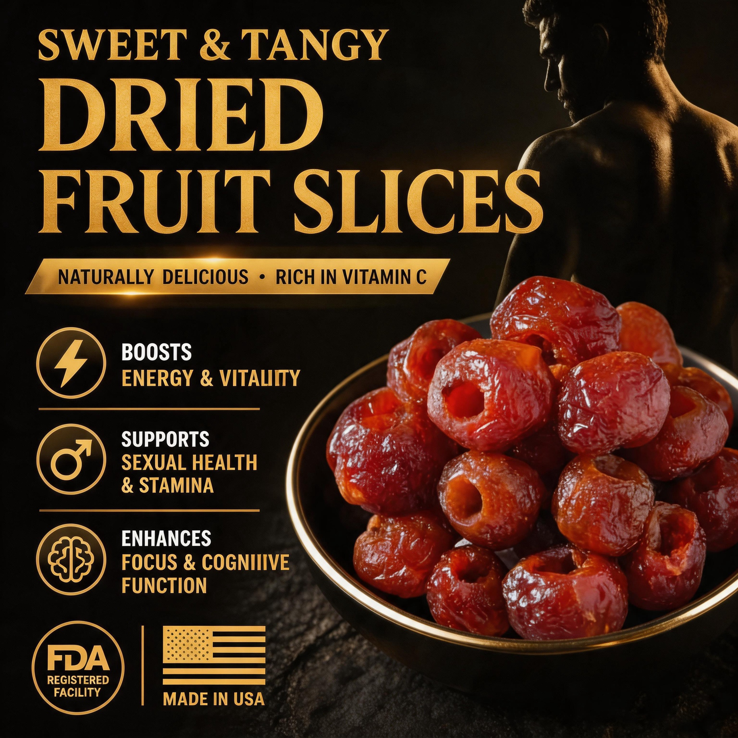 🍏🍏Men’s Vitality Revival 🔥 Hollow dried hawthorn berries for Natural Energy, Stamina & Confidence - K3