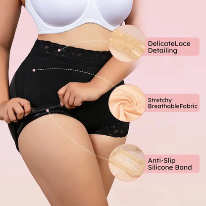 🏆Flash Sale⚡ 88K+ SOLD! 🏆Waist Lace Shapewear Panty with Anti-Slip Silicone Band - Stretchy Breathable & Seamless Tummy Control Butt Lifting for Everyday Confidence Women's Basic Minimalist Multi Colors-886