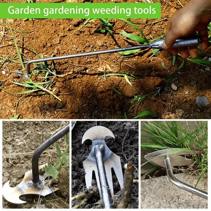 🔧Pulling Weeds and Weeding Artifact,RootingHoeing,Loosening Soil, Gardening Tools, Multi-FunctionalWeeding Shovel, Vegetable Planting, New Durable GardenWeed Upgraded Weed Puller Tool-886