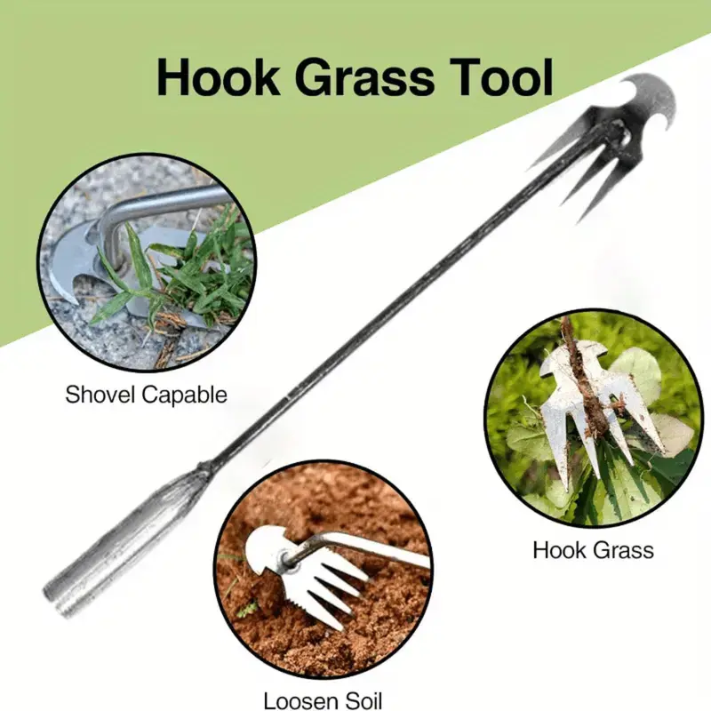 🔧Pulling Weeds and Weeding Artifact,RootingHoeing,Loosening Soil, Gardening Tools, Multi-FunctionalWeeding Shovel, Vegetable Planting, New Durable GardenWeed Upgraded Weed Puller Tool-886