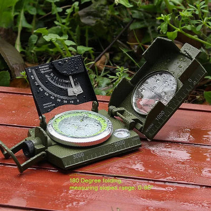 MLC2 Professional Military Lensatic Sighting Metal Compass with Inclinometer and Carrying Pouch Stealth Angel Survival-ALB