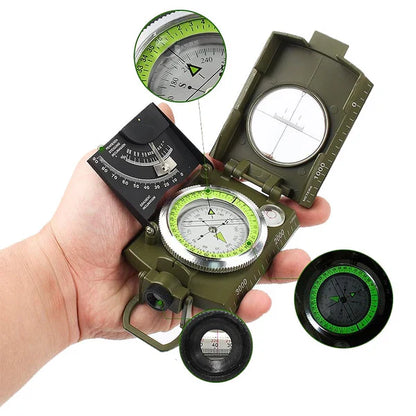 MLC2 Professional Military Lensatic Sighting Metal Compass with Inclinometer and Carrying Pouch Stealth Angel Survival-ALB
