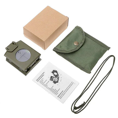 MLC2 Professional Military Lensatic Sighting Metal Compass with Inclinometer and Carrying Pouch Stealth Angel Survival-ALB