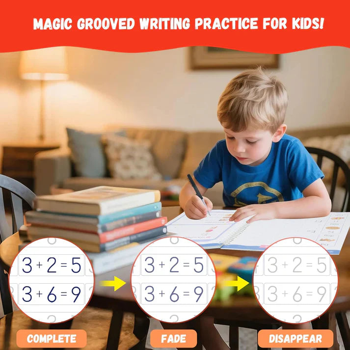 NileSands Reusable Grooved Handwriting Workbook for Kids-ZDQ8