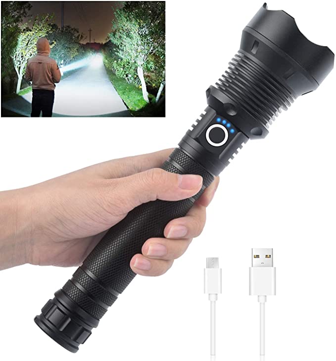 🔦 60% OFF! 🎉 90000 Lumen Rechargeable Flashlight – Extreme Brightness, Waterproof & Long Battery Life-A01
