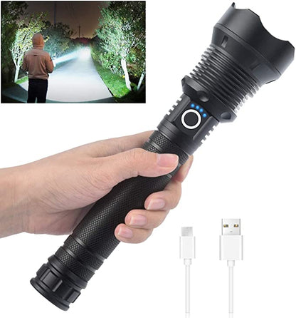 🔦 60% OFF! 🎉 90000 Lumen Rechargeable Flashlight – Extreme Brightness, Waterproof & Long Battery Life-A01