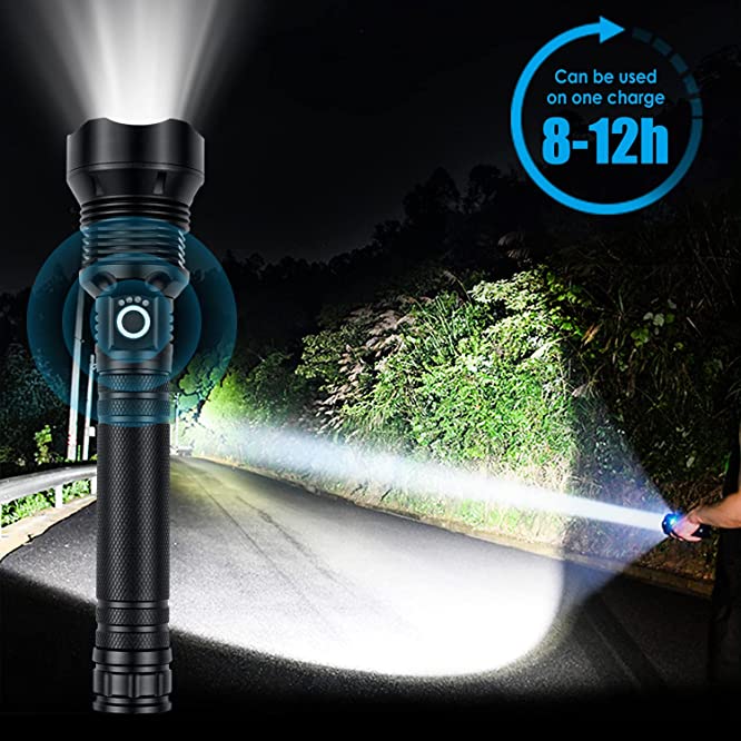 🔦 60% OFF! 🎉 90000 Lumen Rechargeable Flashlight – Extreme Brightness, Waterproof & Long Battery Life-A01