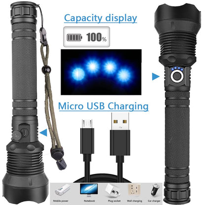 🔦 60% OFF! 🎉 90000 Lumen Rechargeable Flashlight – Extreme Brightness, Waterproof & Long Battery Life-A01