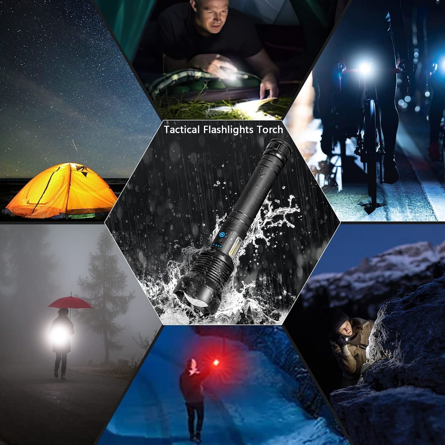 🔦 60% OFF! 🎉 90000 Lumen Rechargeable Flashlight – Extreme Brightness, Waterproof & Long Battery Life-A01