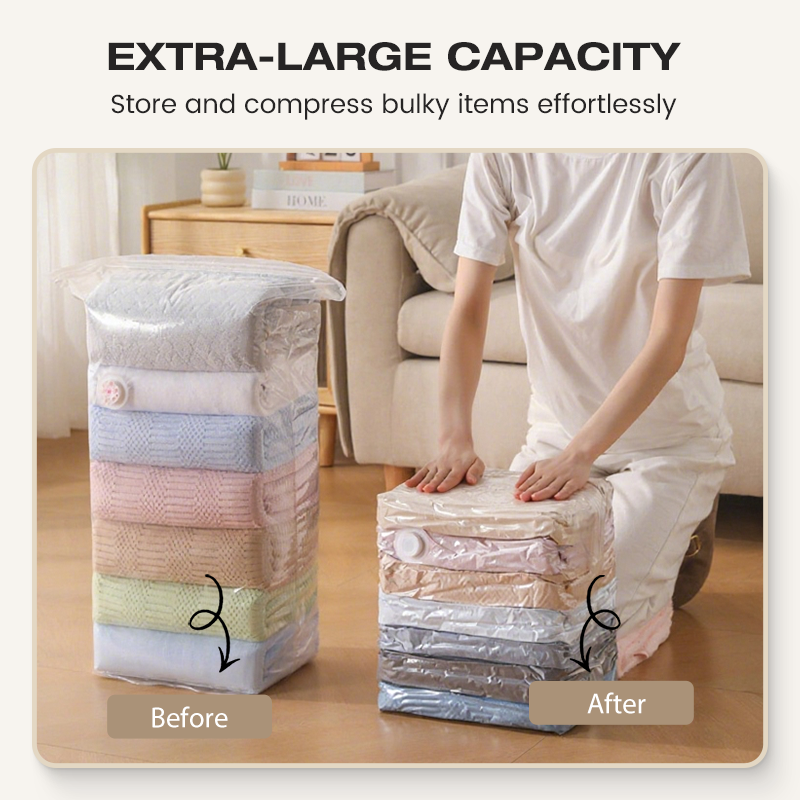 ⚡Crazy-Sale⚡Limited-Time Offer✨ LIFE SAVER！No-Pump Large Vacuum Storage Compression Bags，👍More Space Instantly-102