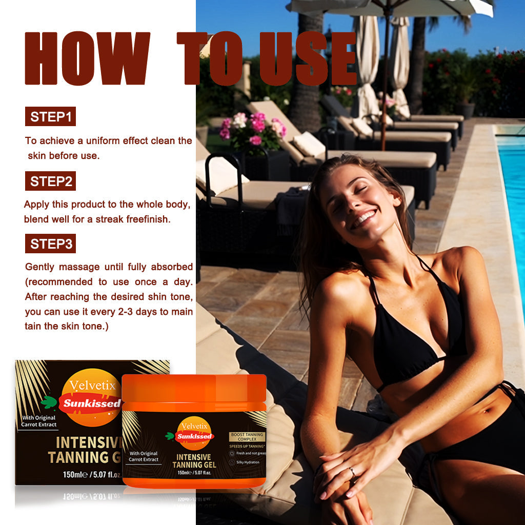 ⚡Crazy-Sale⚡60k-Sold⚡Velvetix Tanning Gel – 5.07oz Fast Tan Accelerator for Outdoor Use-A01