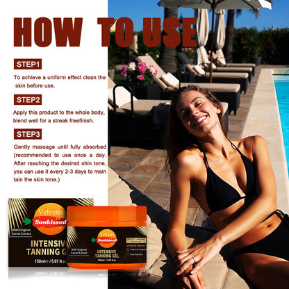 ⚡Crazy-Sale⚡60k-Sold⚡Velvetix Tanning Gel – 5.07oz Fast Tan Accelerator for Outdoor Use-A01