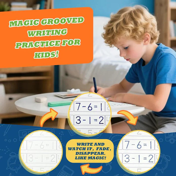 NileSands Reusable Grooved Handwriting Workbook for Kids-ZDQ8